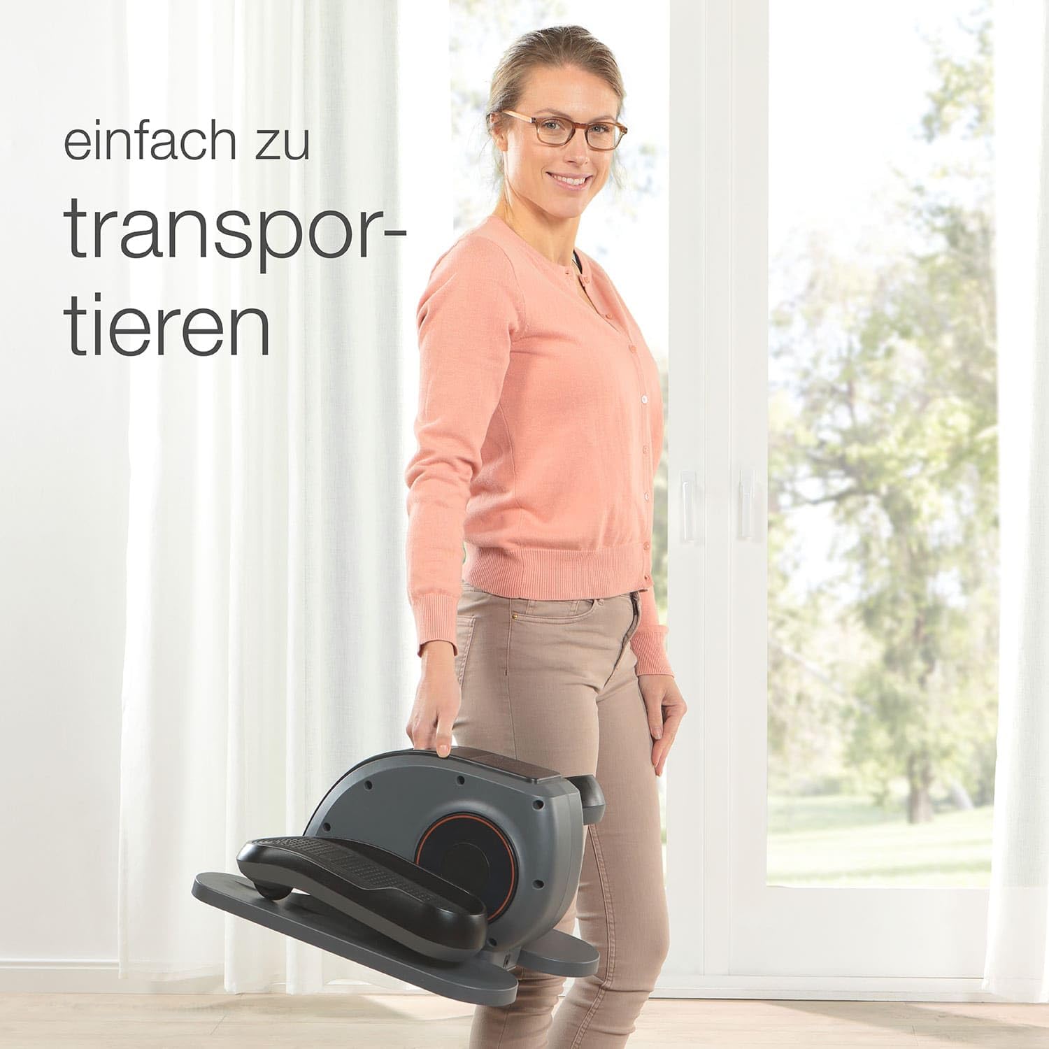 ELONEO Mini-Ellipsentrainer, Bewegungstrainer. Pedaltrainer, Fahrradpedal-Trainingsgerät, Stepper für Bewegung im Büro und Zuhause, übersichtlicher Trainingscomputer mit 3 Automatikprogrammen