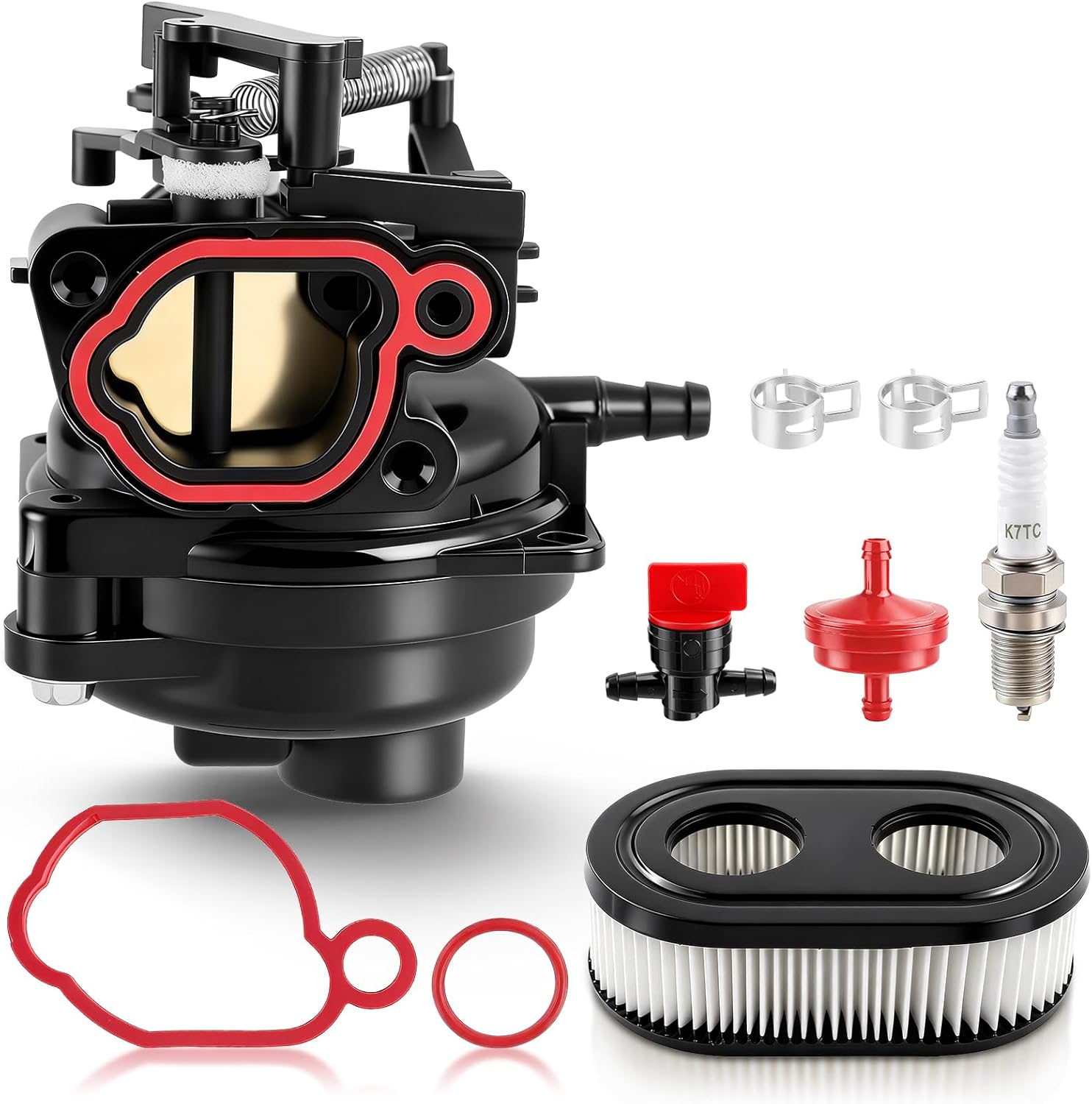 799584 Carburetor Sets Replace 594058 594057 592361 594529 84001033 Compatible with 550EX 625EX 675EX 725EXi Engine 09P702 103M02 104M02 TB110 TB200 LC121P Lawnmower Contain Air Filter Turn Up Kits