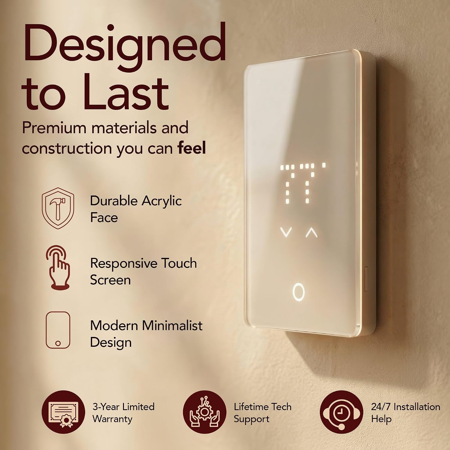 WarmlyYours nTrust 2.0 Nonprogrammable Thermostat, UTN5 7 71hITGbOSJL. AC SL1500