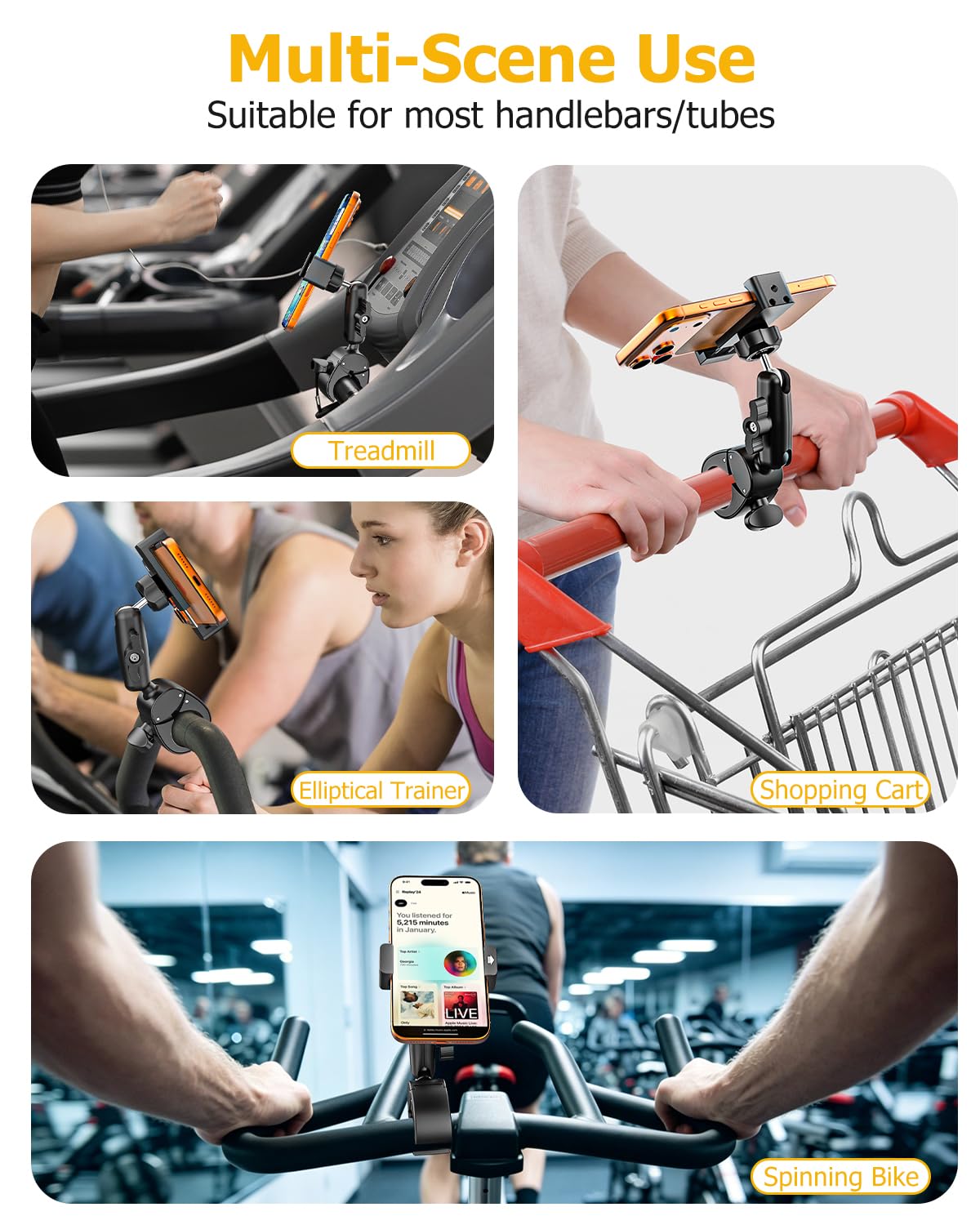 Kinderwagen Handyhalterung - 360° Metallarm & Extrem Stabil