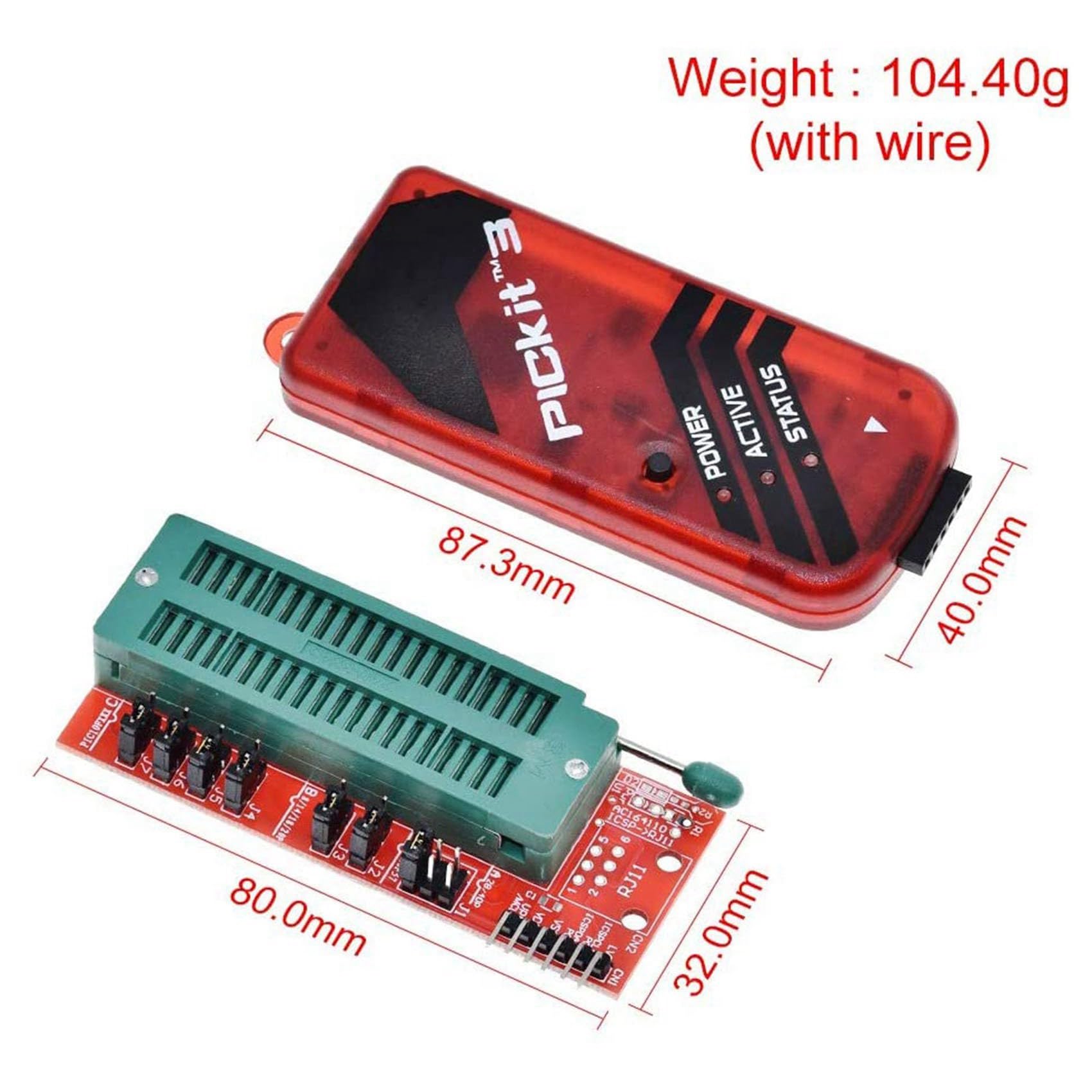 4X PICKIT3 Programmer + PIC ICD2 PIC Kit 2/3 Programmierung Adapter Universal Programmierer Sitz FZ0508