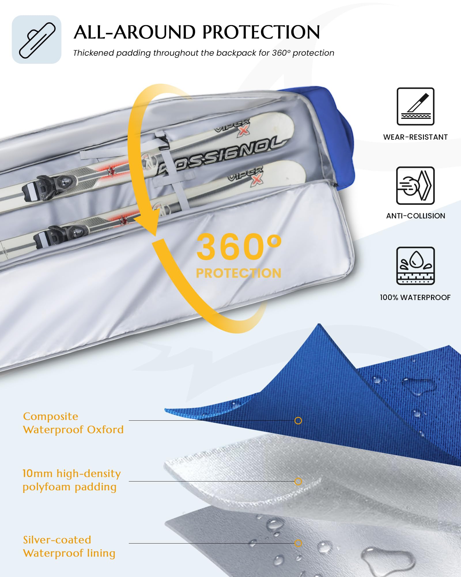 Skis/Snowboard Bags for Air Travel PaddedSki bags for air travel snowboard ski travel bag for