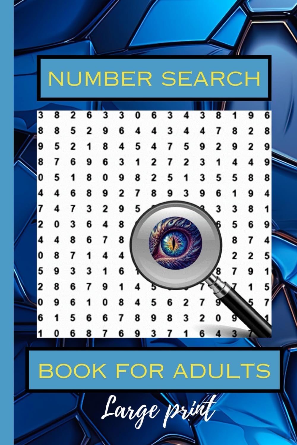 Number search book for adults large print: fantastic puzzle book with 2000 numbers to find