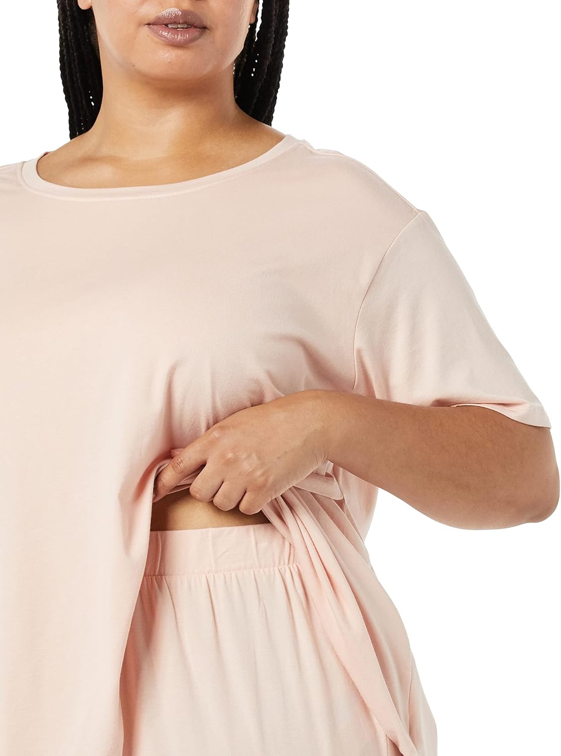 Amazon Essentials Women's Cotton Modal Maternity and Nursing Sleepwear Pajama Set - Image 5