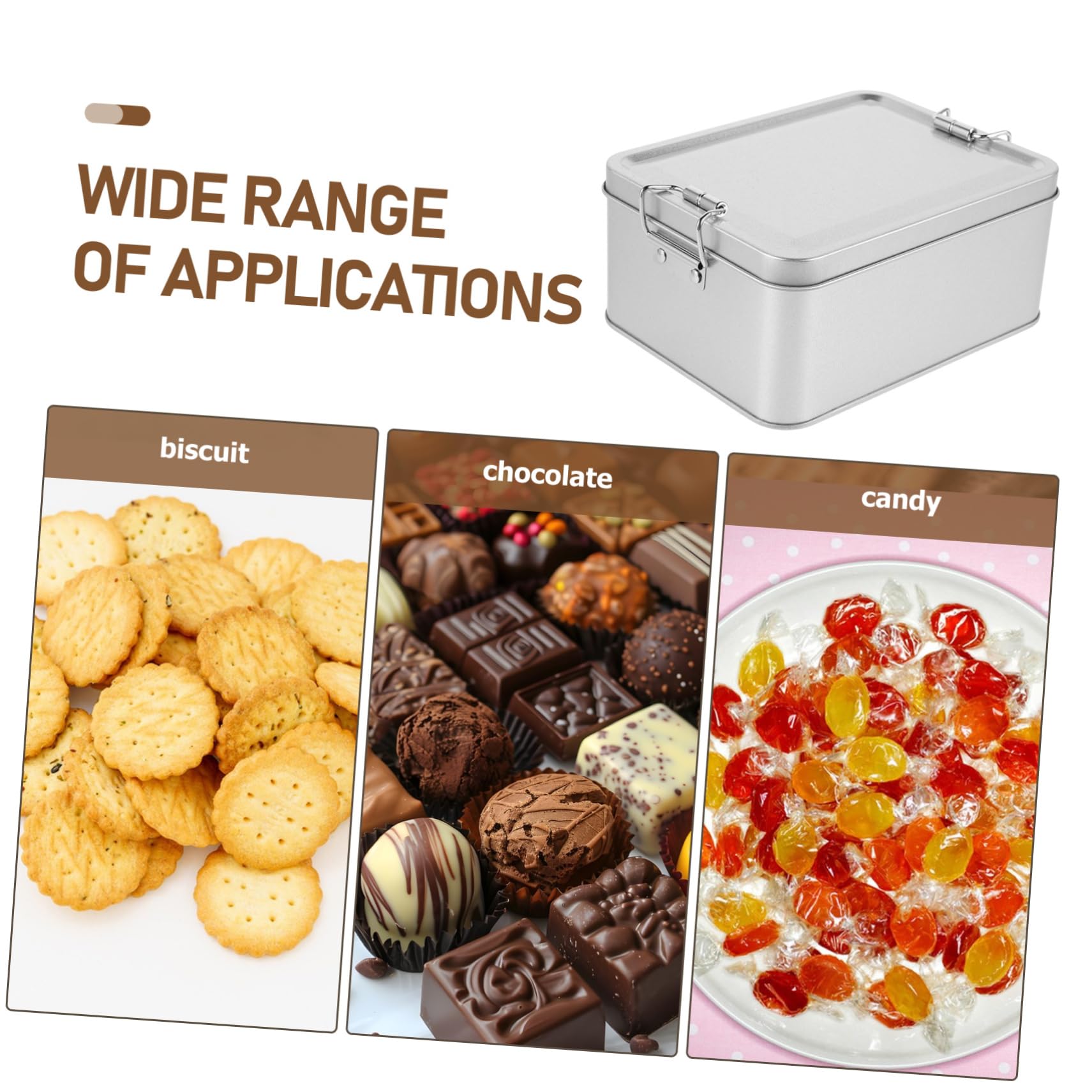 ABOOFAN Lot De 5 Boîtes De Rangement En Fer Blanc Pour Biscuits Bonbons Thé Et Autres Aliments