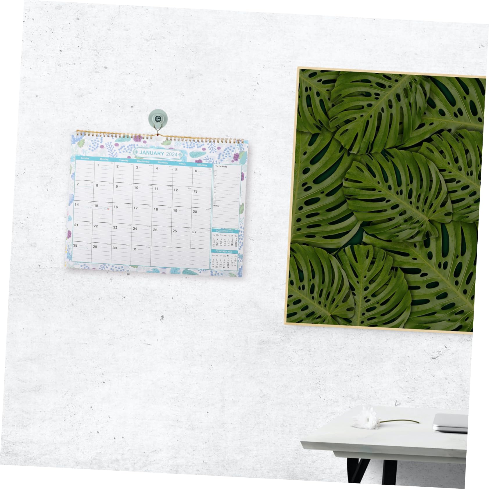 SEWACC 4 Piezas calendario inglés calendario de escritorio suministros para el hogar calendario de pared mensual 2023 calendarios de mesa calendarios mesa calendario de pared mensual 2024