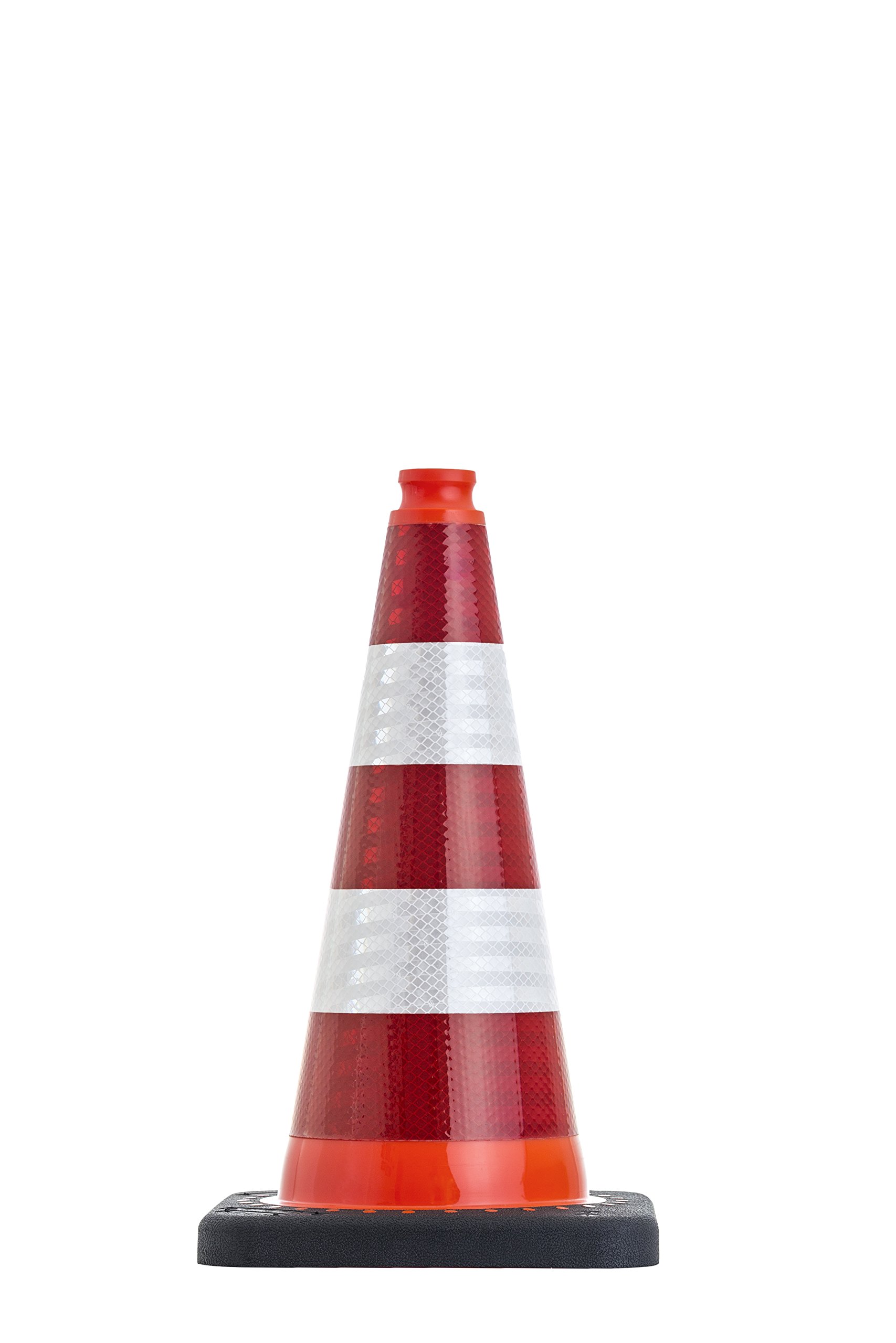 Leitkegel pvc 50 cm - voll retroreflektierend Folie RA2/B ca. 2,3 kg -500 mm- starke Reflektion bei Dunkelheit