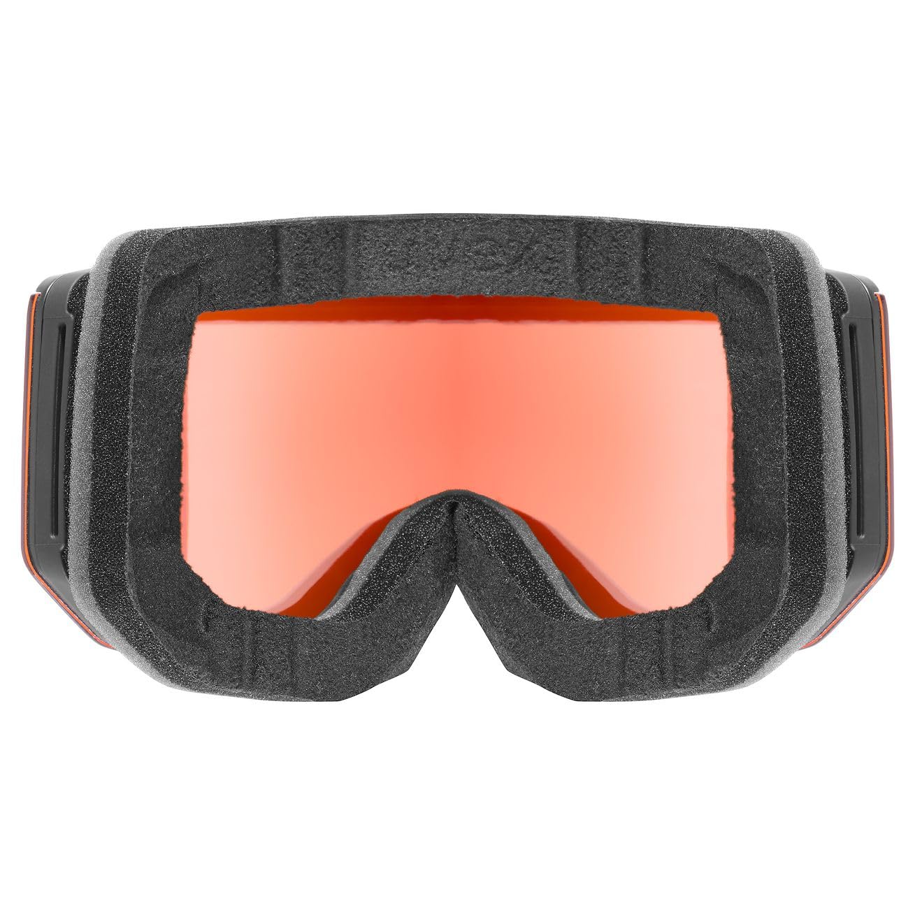 uvex lace ATTRACT, Gogle narciarskie unisex-dorosły, schwarz matt dl/FM rot-orange, one size