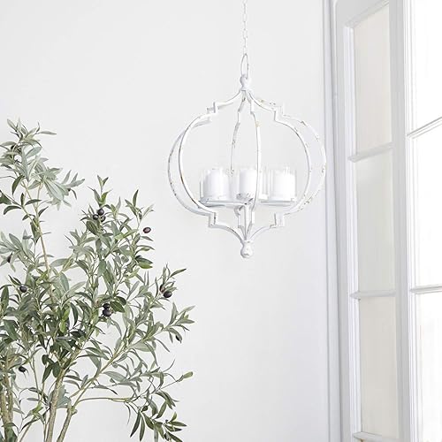 Deco 79 Metal Candelabra, 17" x 17" x 19", White