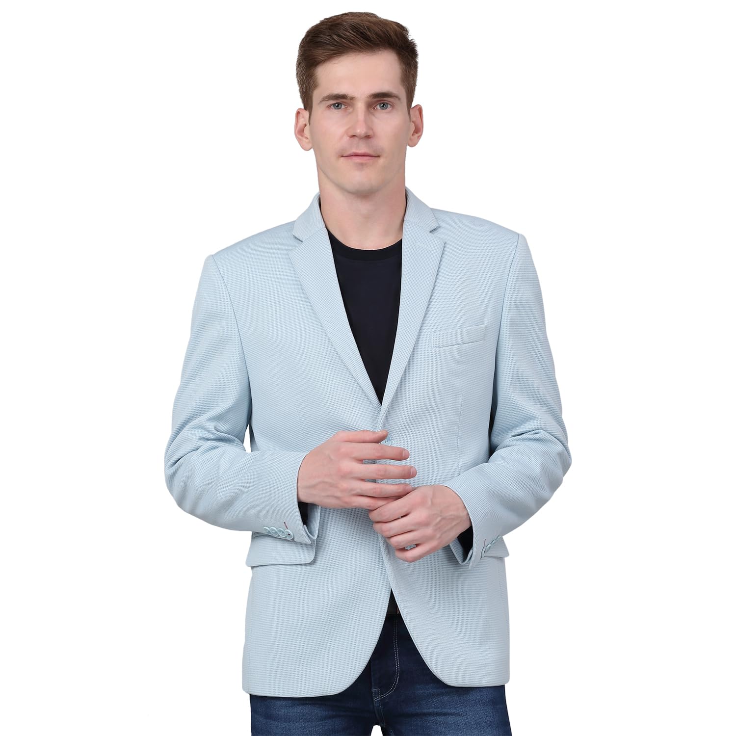 cantabil Self Design Full Sleeves Notch Lapel Casual Blazer for Men | Casual Blazer for Men | Men Blazer for Casual (P_MBZC00067A)-picture-42