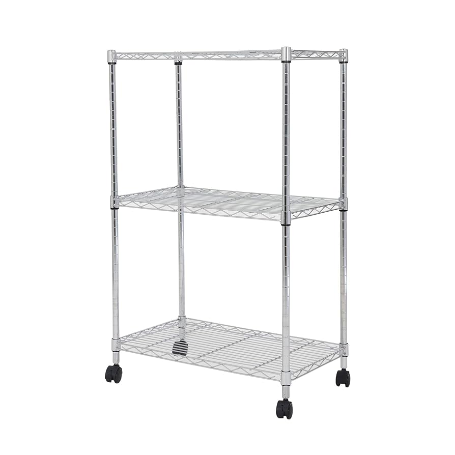 メタル ルミナスシリーズ スチールラック キャスター付き　スライド棚板　軽量版 メタル ルミナスシリーズ スチールラック キャスター付き