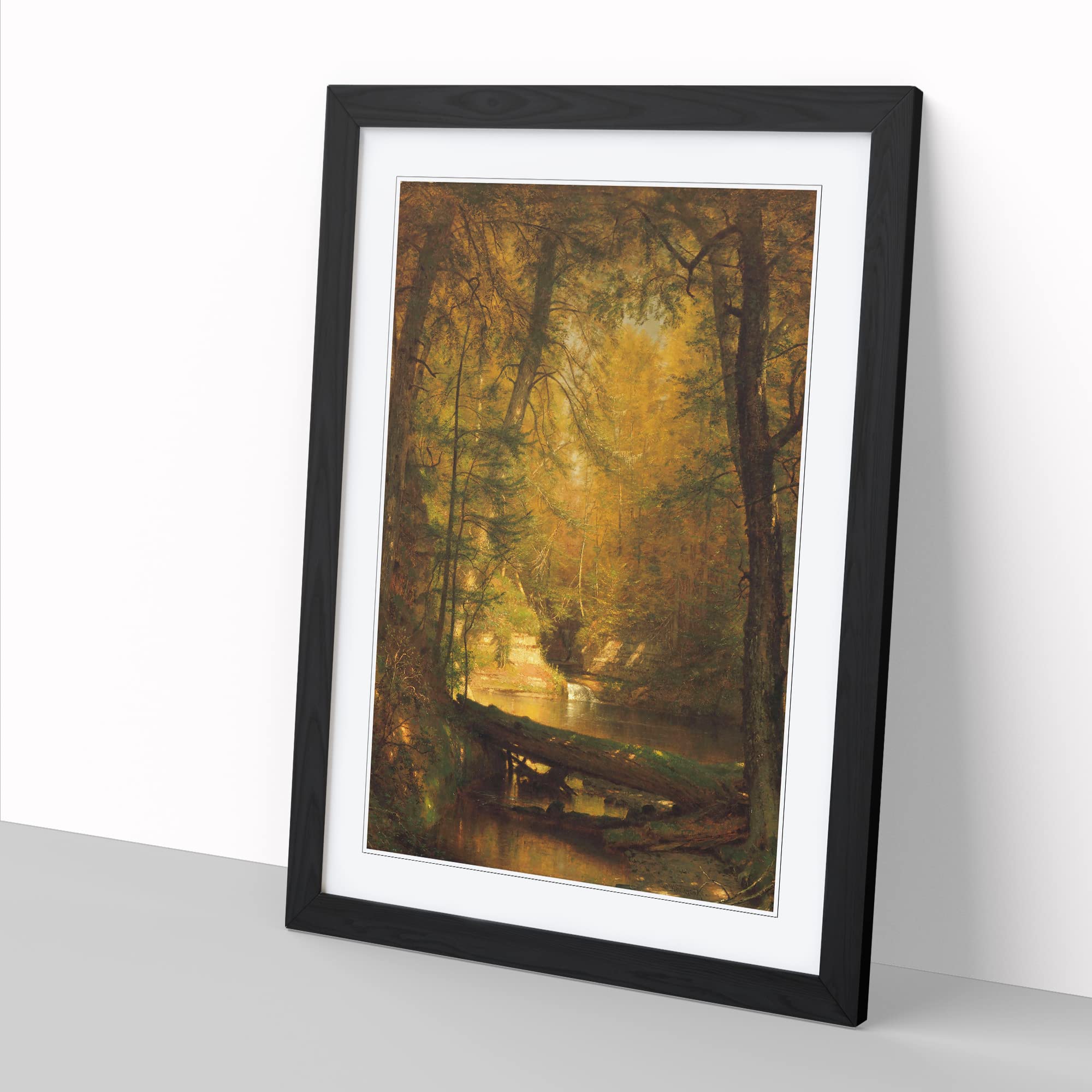 Thomas Worthington Whittredge The Trout Pool Classic Painting Framed Wall Art Print - Image 3