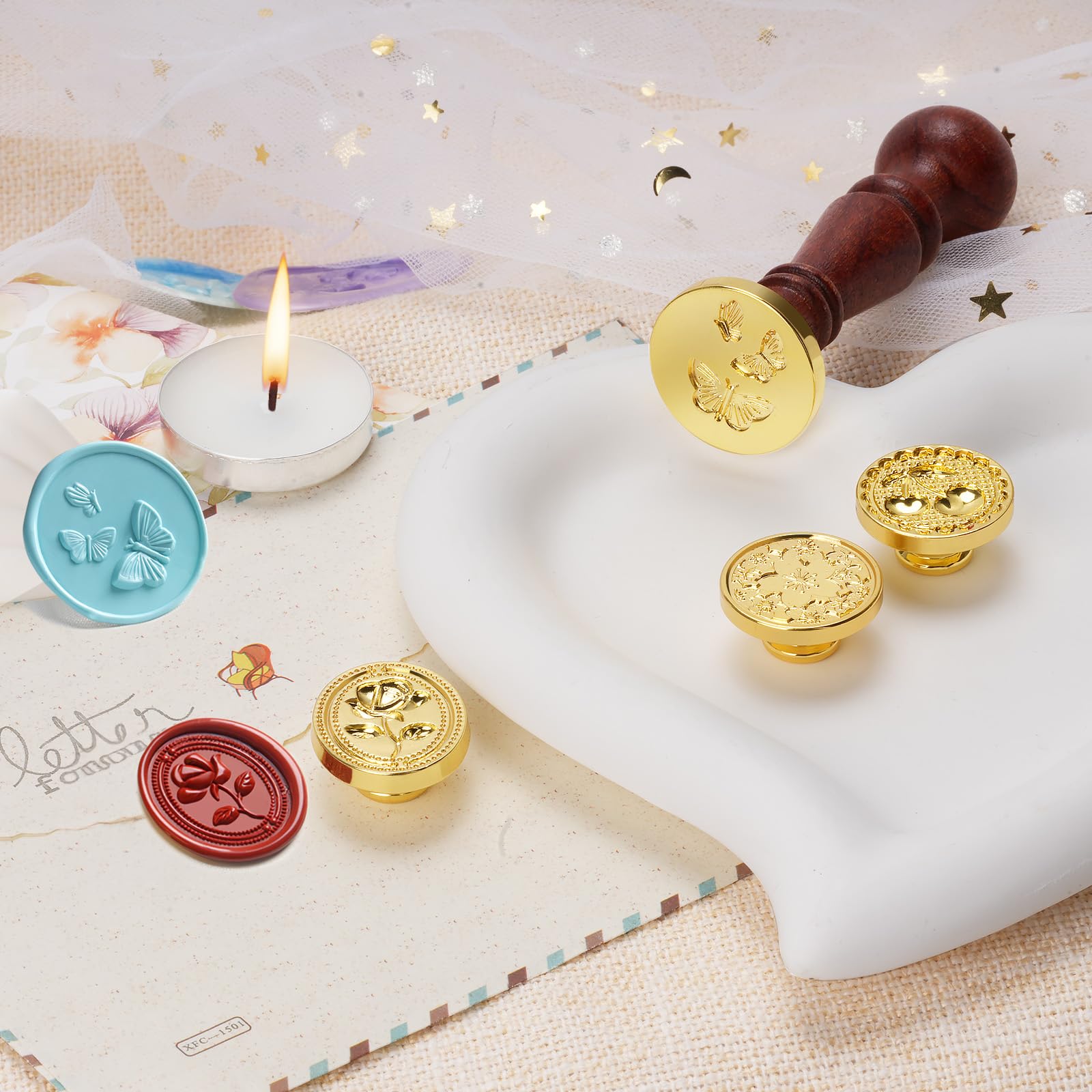 Amazon | ANZOBEN シーリングスタンプ ヘッド 4個セット