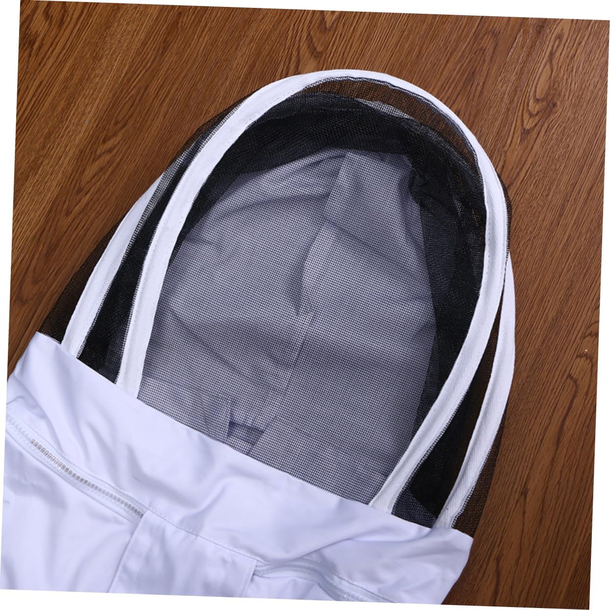 Elastic Cuffs Ankles Full Body Beekeeping Suit Removable Veil XXL White