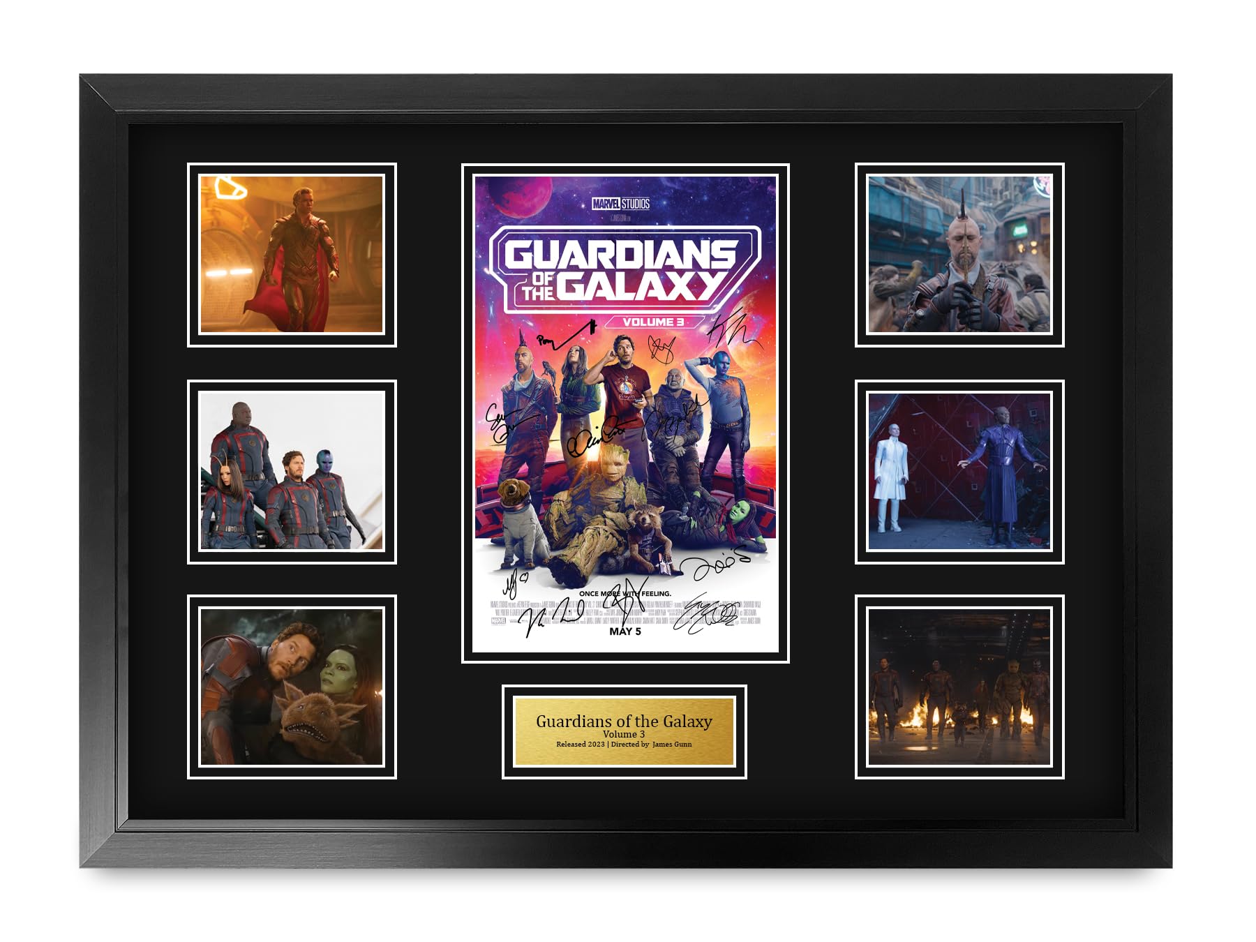 HWC Trading Guardians of the Galaxy (Vol 3) Chris Pratt Gifts Printed Signed Autograph Picture for Movie Memorabilia Fans - A2 Framed (ID-006481)