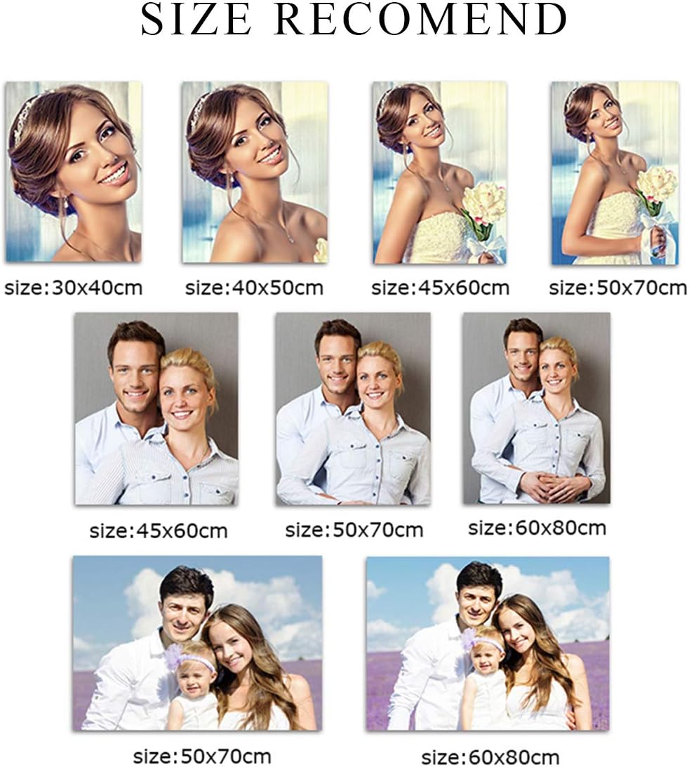 AORUNI Personalized Cross Stitch Kits Photo Custom Made Fabric Cross-Stitch Hand Embroidery Kit (23"*31"/60CM*80CM)
