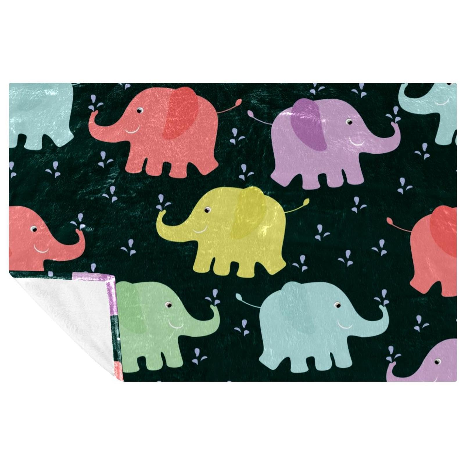 Couverture éléphants haut de gamme plaid canapé finitions soignées