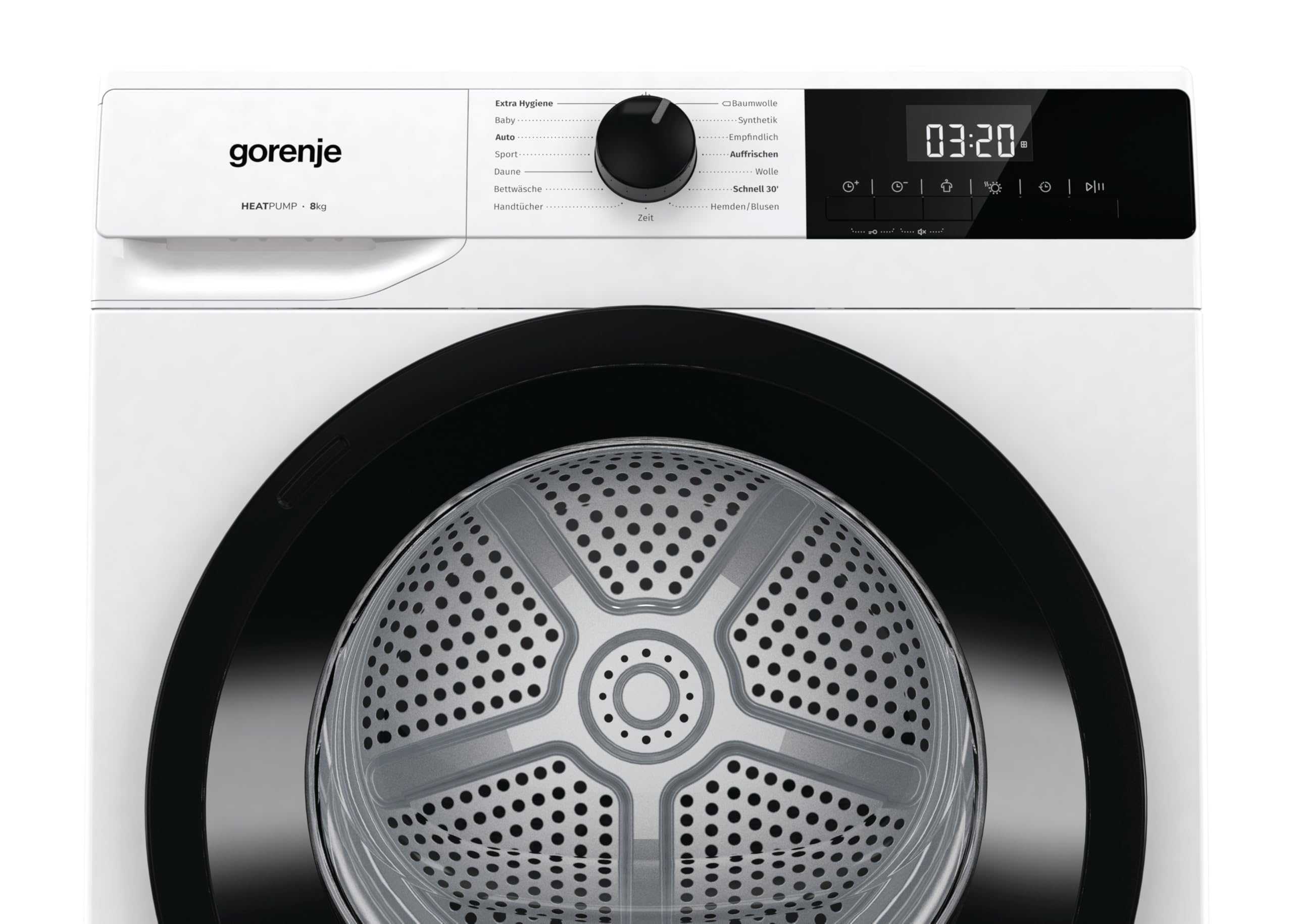 Gorenje DHNE83 Wärmepumpentrockner 8kg 15 Programme TwinAir Feuchtesensor LED Display EEK C