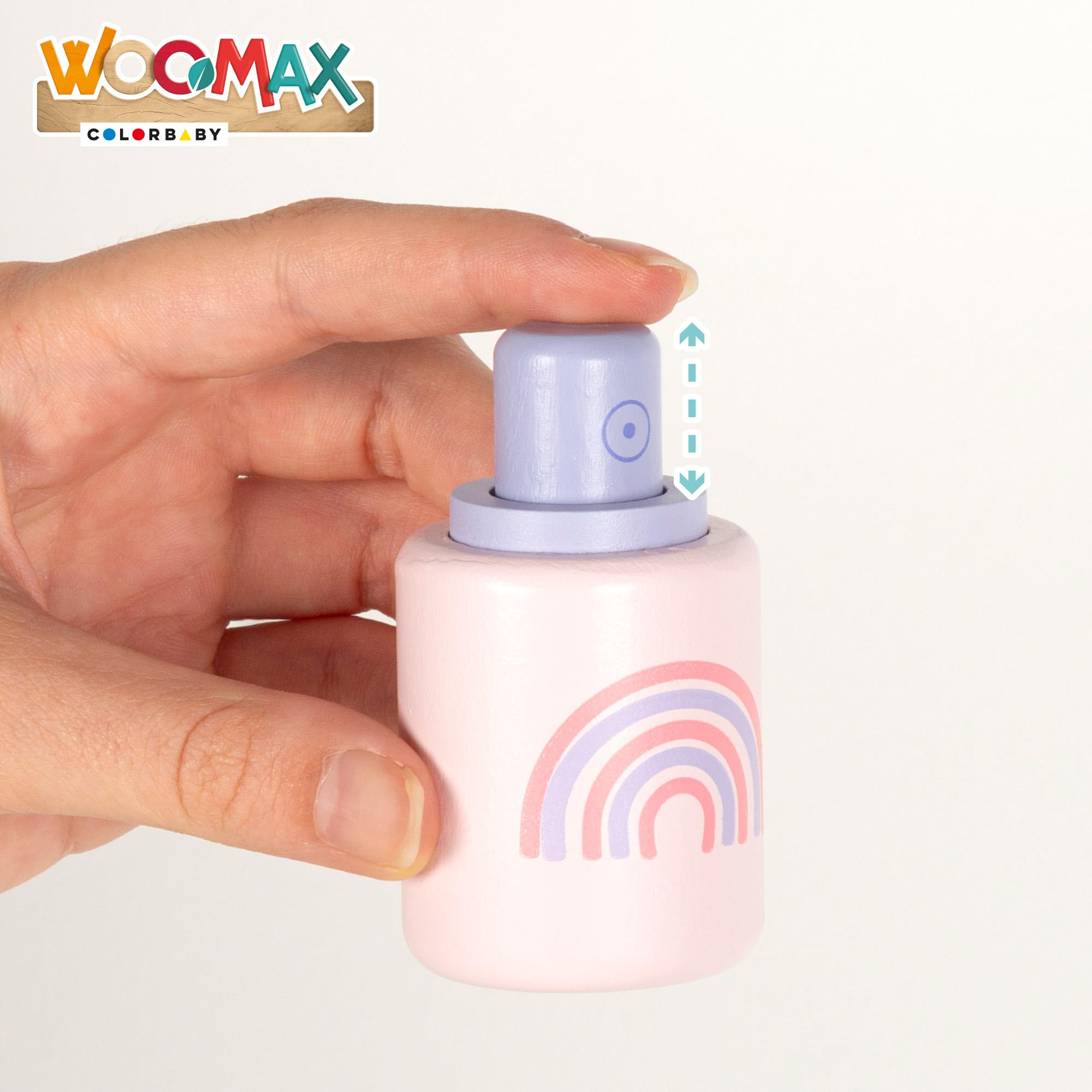 WOOMAX Tavolo da toeletta Bambina Sgabello in Legno Specchio con Luce 48x32x92cm Colori Pastello Inclusi Accessori Toletta Bambini Accessori Interattivi, Giocattoli per Bambini di 3 anni