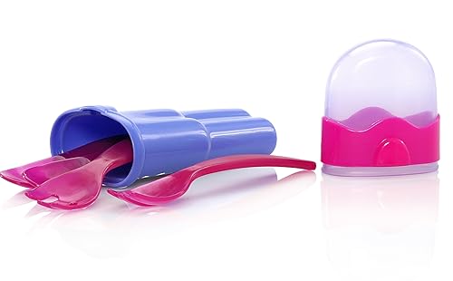 Miniatura 4 de Nuby Juego de viaje de 9 piezas, tenedor y cuchara, los colores pueden variar