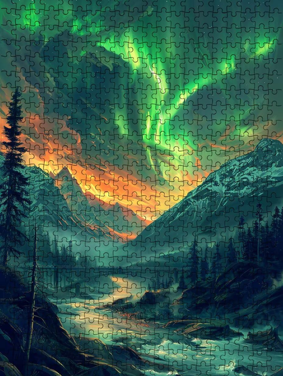Aurora Wald Puzzle 5000 Teile Erwachsene, Jigsaw Puzzle 5000 Teile, Komplex Herausfordernd Puzzles, Familie Aktivität Spiele, Impossible Klassische Puzzles, für Wanddekoration und Geschenke FNKL2-585