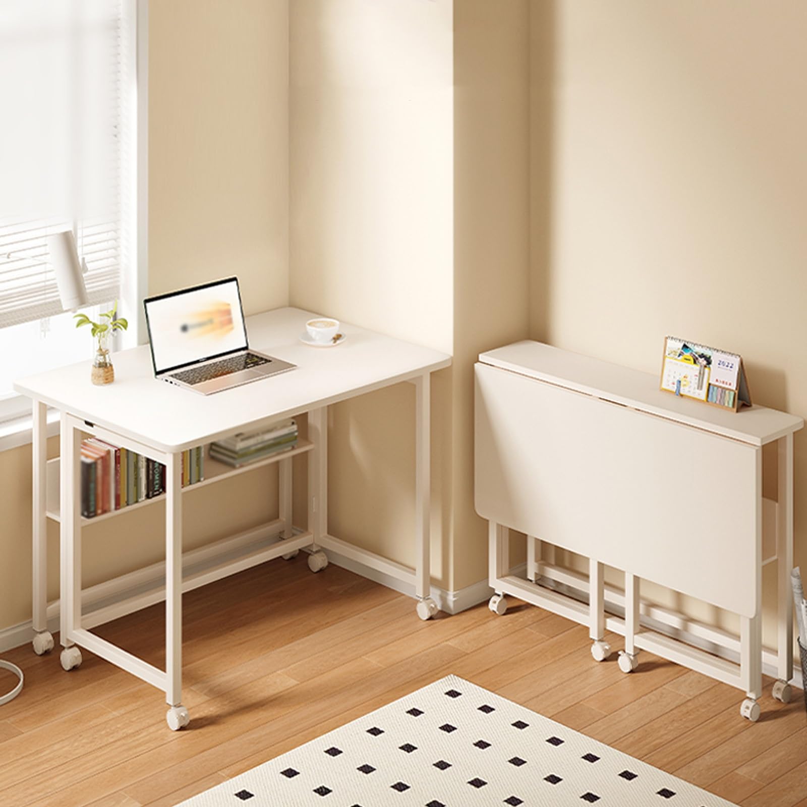Bureau pliable pour télétravail dans un petit espace