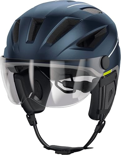 ABUS Casque de ville Pedelec 2.0 ACE - casque de vélo avec feu arrière, visière, bonnet de pluie, protection des oreilles - pour hommes et femmes - 4