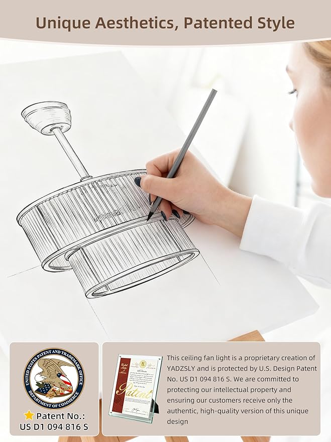 Ventilador de Techo 20" Con Luz y Control Remoto 6 Velocidad miniatura 2