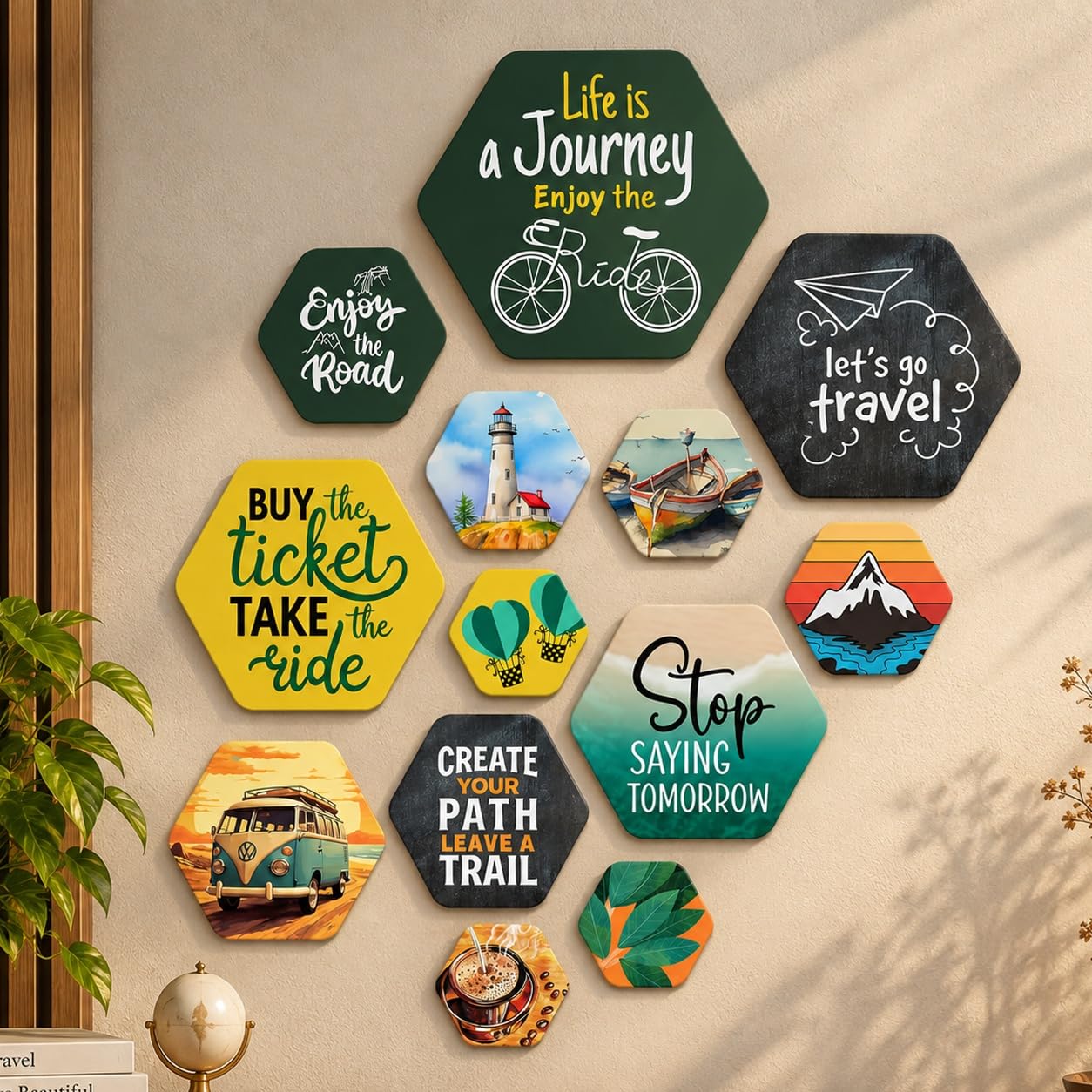 Artvibes Mandala Pattern Hexagon Shape MDF Wooden Wall Decor -18 Artvibes Mandala Pattern Hexagon Shape MDF Wooden Wall Decor -18