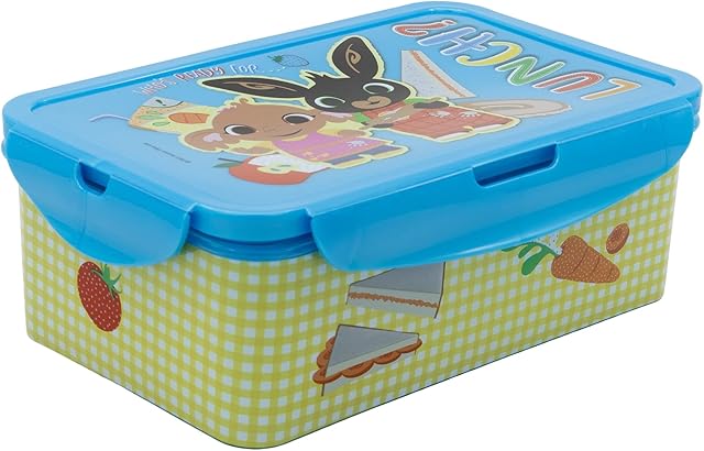 Bing Kids Rectangular Lunch Bento Food Box Container with Removable Compartments 1190ml Leak Proof, BPA Free
