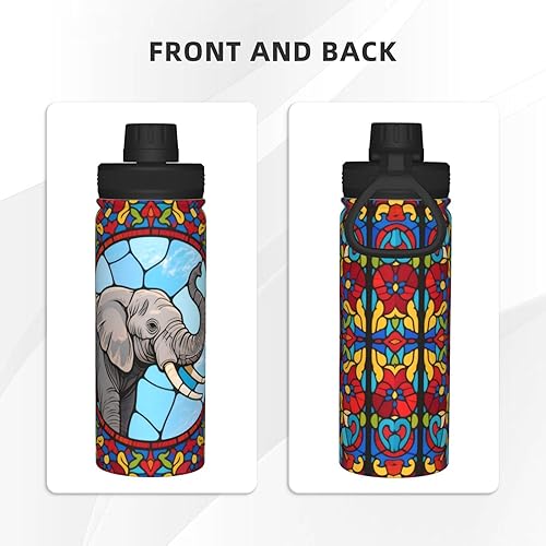 Miniatura 3 de Hervidor de agua aislado de acero inoxidable con diseño de elefante  Botella de agua divertida con aislamiento  Ideal para deportes y viajes