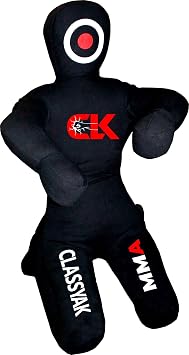 Classyak MMA Jiu Jitsu Martial Arts Training Wrestling Black Sitting Position Punching Bag - Unfilled