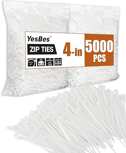 Miniatura 8 de 5000 bridas de 4 pulgadas, bridas pequeñas con resistencia a la tracción de 18 libras, bridas negras para uso en interiores y exteriores, bridas de