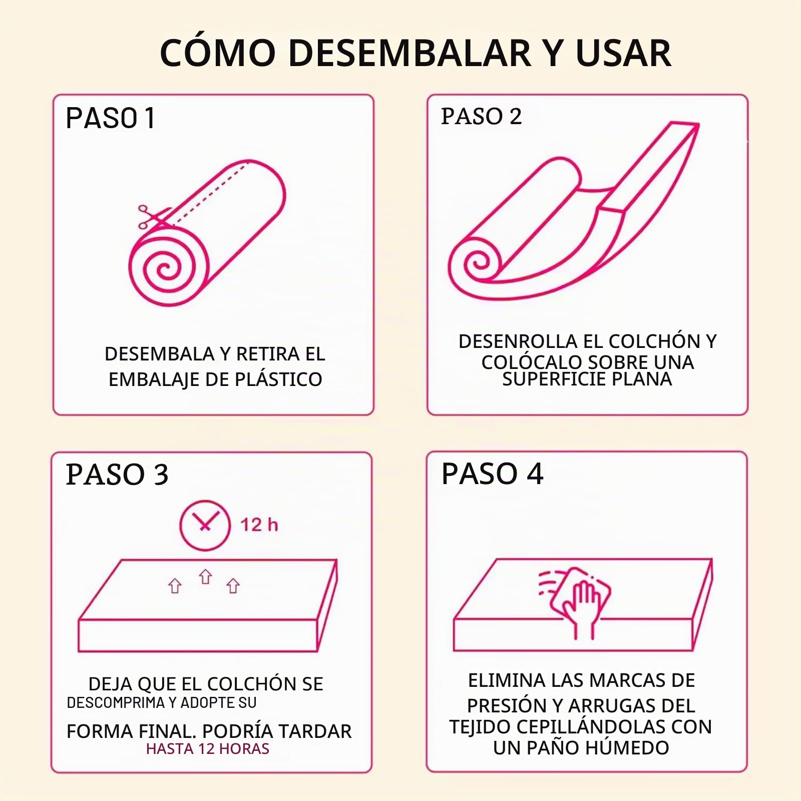 Colchón ergonómico para Cama de Masaje, 180 x 60 cm, Espuma de Alta Densidad para Tumbona cosmética, Masaje SPA y salón de Belleza (Solo colchón)