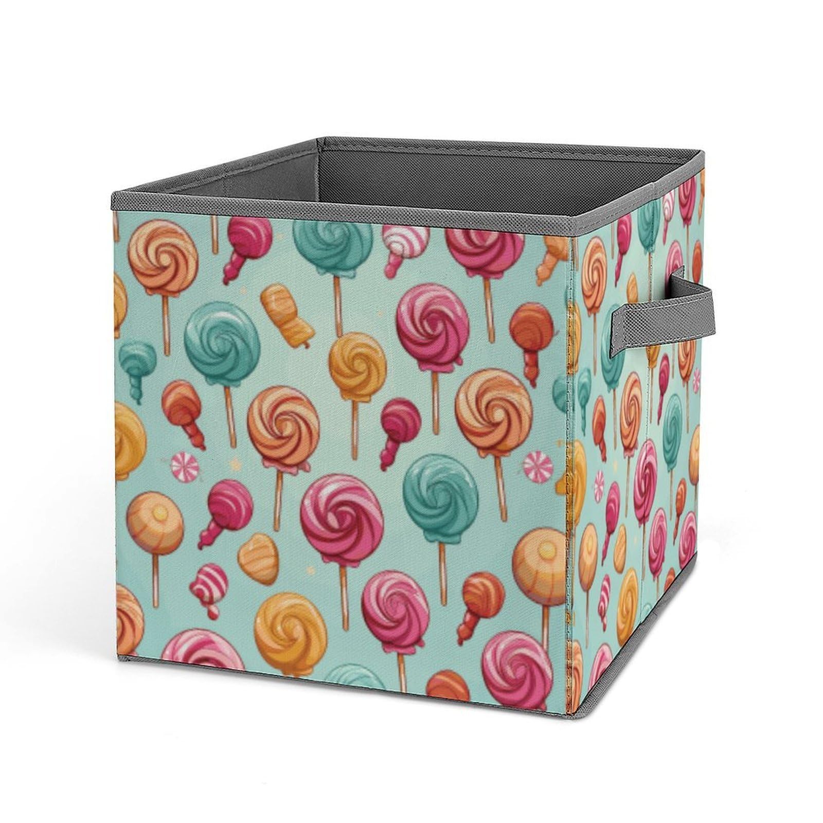 JTREHY Candy Storage Bins Sturdy Large Capacity Folding Sorting Boxes Convenient Stable Storage Box Collapsible Fabric Storages Cubes Organizer with Handles