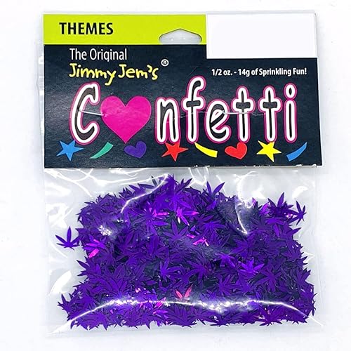 Miniatura 2 de Hoja de marihuana de confeti 38" púrpura - Paquete al por menor #9868 QS0