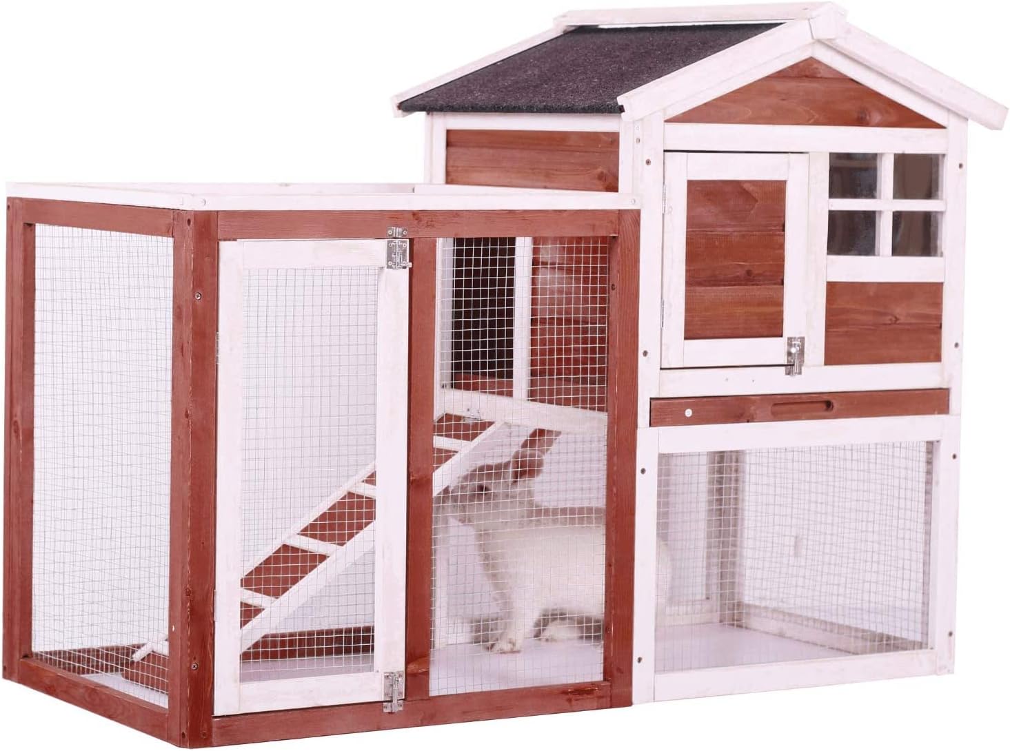 Rabbit Hutch Outdoor Indoor Rabbit Cage Bunny Cages for Rabbits Large Bunny Hutch