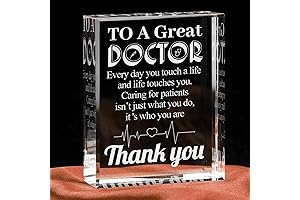 Gifts for Doctor, Appreciation Gifts for Doctor, Engraved Crystal Plaque Gifts for Best Doctor