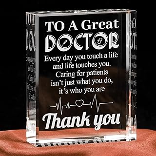 Gifts for Doctor, Appreciation Gifts for Doctors, Engraved Crystal Plaque Gifts for Best Doctors,