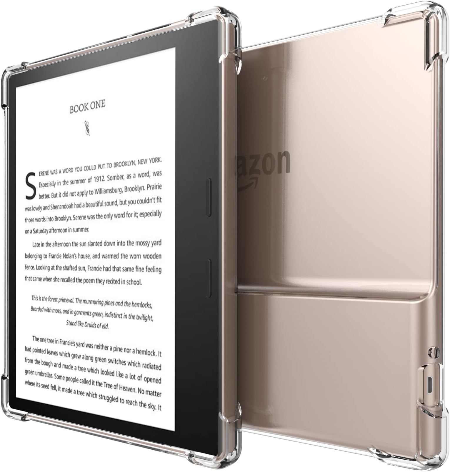 XUYICC Case Fits Kindle Oasis (9th Generation 2017 & 10th Generation 2019 Release) 7ââ‚¬Å“ Transparent, Lightweight Bumper Corners Slim Rubber TPU Back Cover - Clear