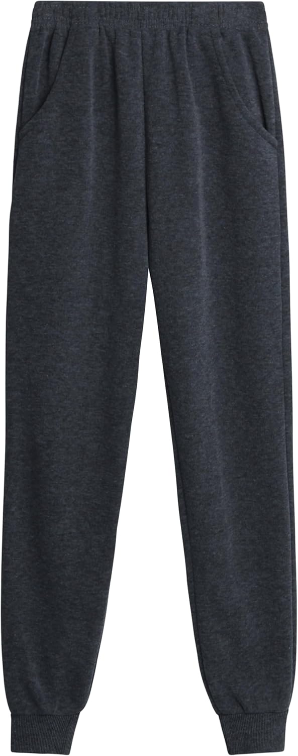 Coney Island Girls' Active Sweatpants - 3 Pack Soft Fleece Athletic Performance Joggers for Girls with Pockets (Sizes: 5-16)