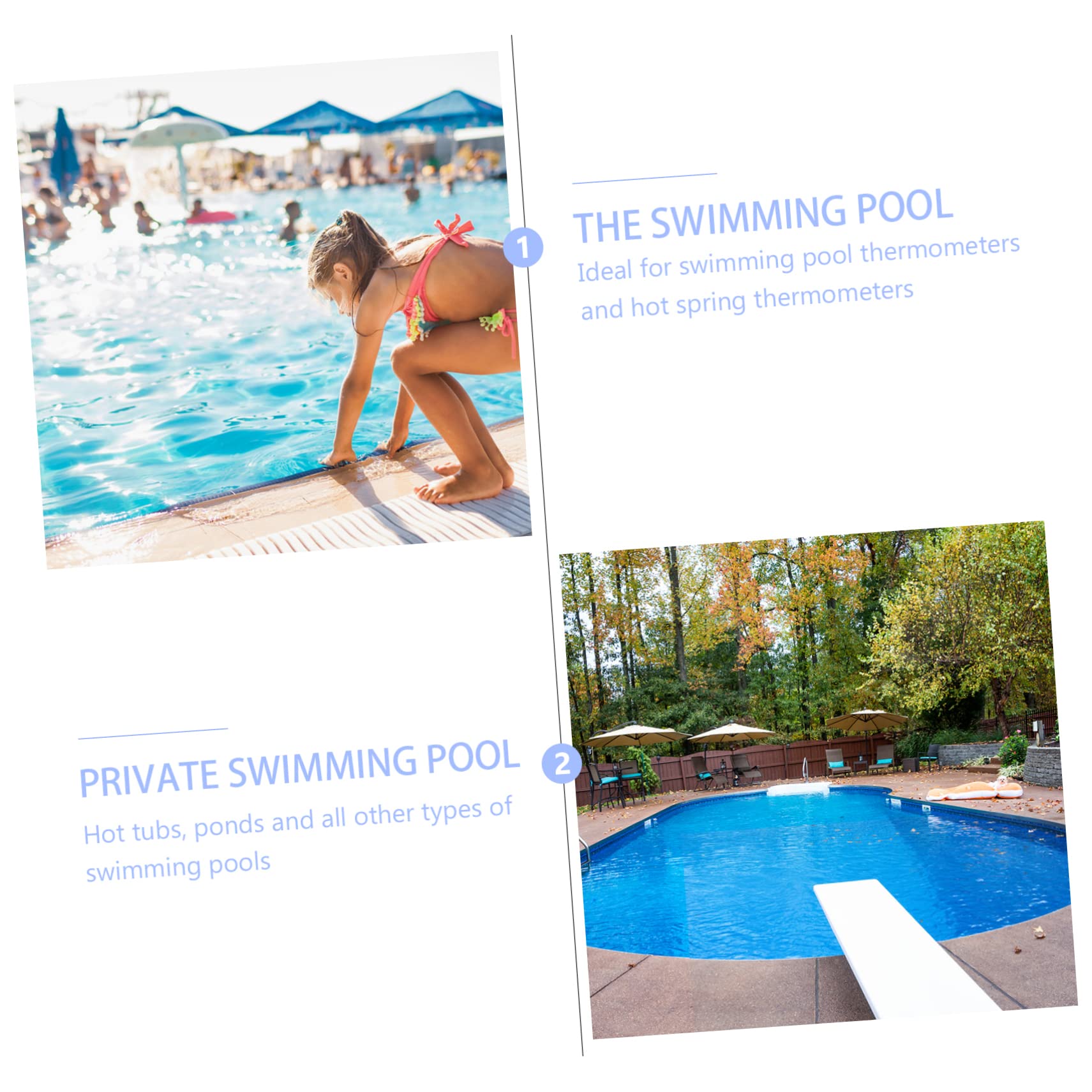 YARNOW 3pezzi Termometro Acquatico Per Piscina Forma Di Cartone Animato Misuratore Di Temperatura Per Lettura Accurata Fahrenheit e Celsius Per Giochi