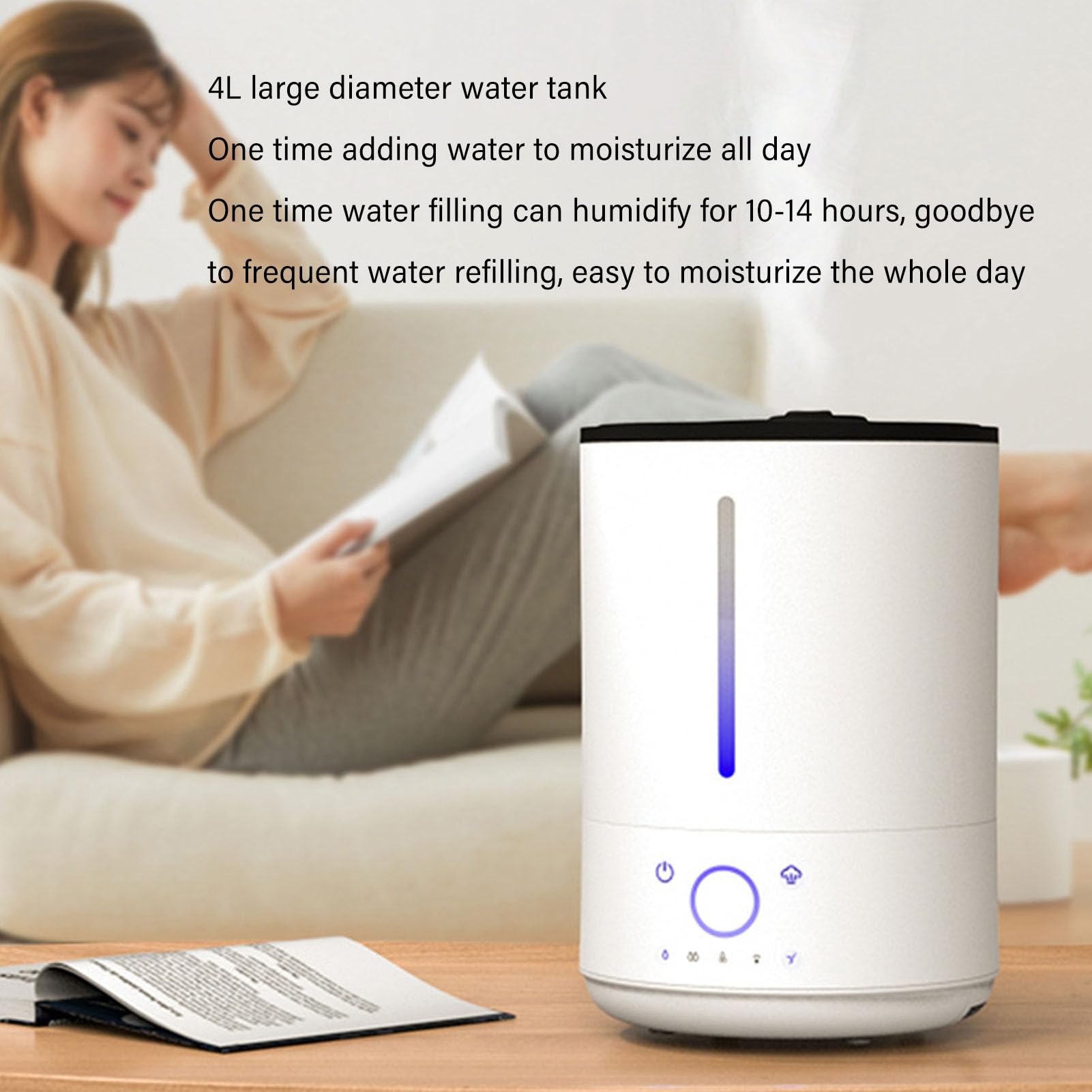 TOPINCN Diffuseur D'huiles Essentielles 4L, Humidificateur à Brume Froide à