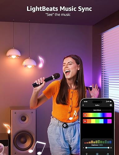 Miniatura 7 de Lepro Bombillas inteligentes B1 AI  RGBWW bombilla LED que cambia de color funciona con Alexa y Google Assistant, control de voz AI, sincronización