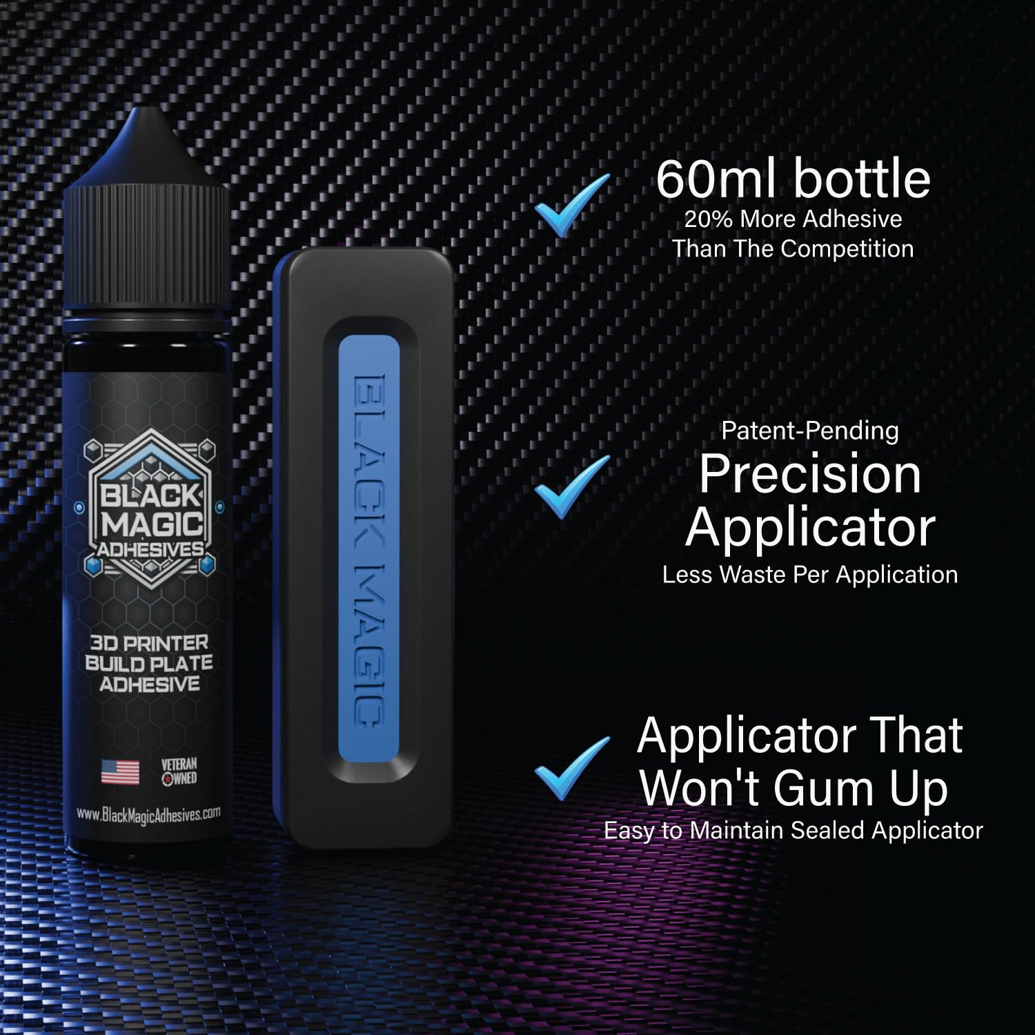 Black Magic 3D Printer Bed Adhesive - Easy Release -3