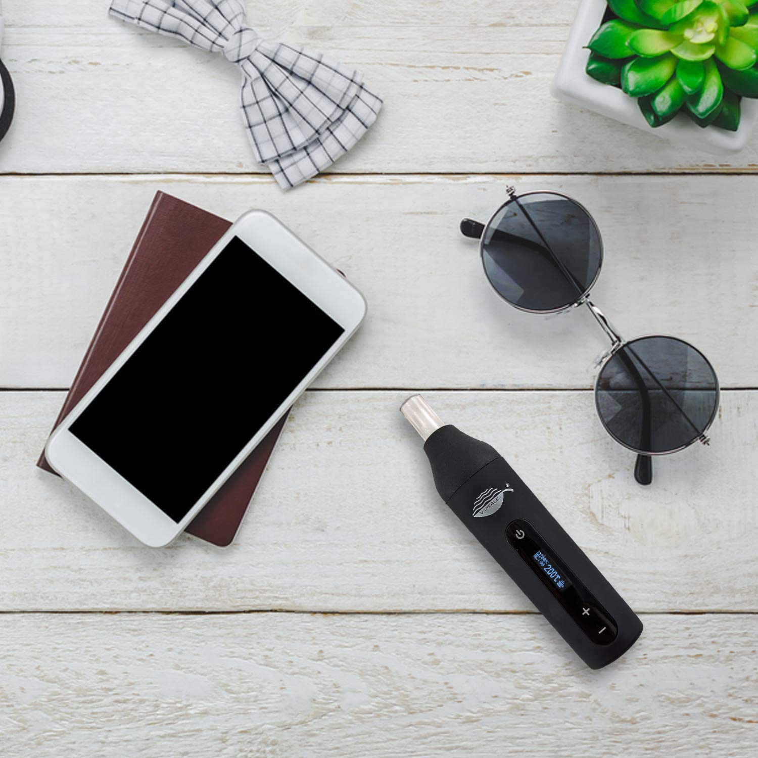 Vaporizzatore Pen Vapeble Nebel Vaporizer con bocchino in vetro display OLED e controllo continuo della temperatura Evaporator rende super Vape per erbe infestanti ed erbe aromatiche