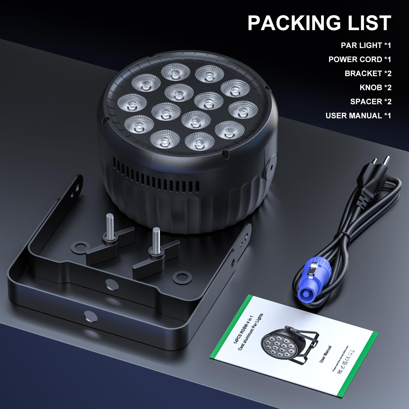 210W Faretto LED Par RGBW, luce da discoteca Silenziosa, multieffetto DMX512, con controllo audio, per feste, DJ, Chiese, Teatri, club, matrimoni, Halloween