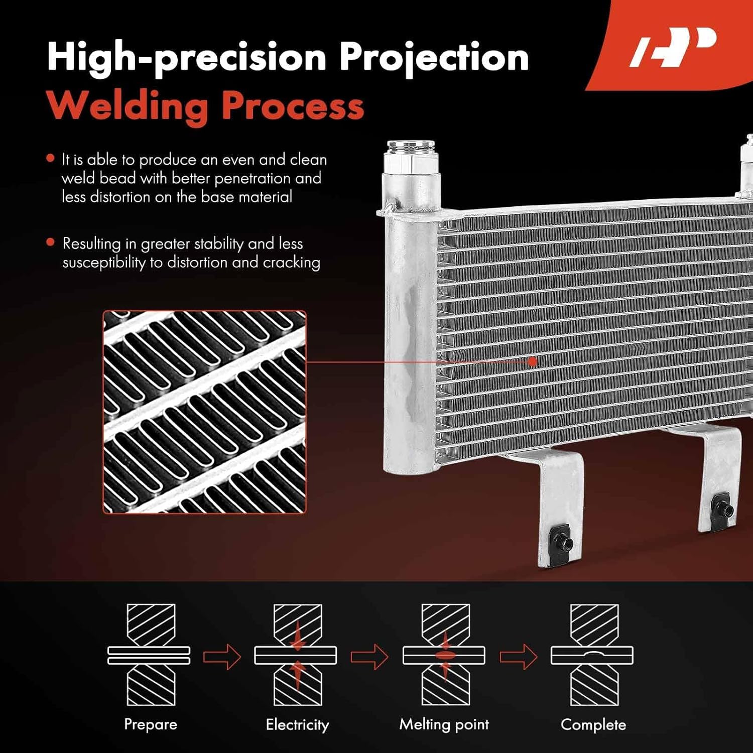 A-Premium Transmission Oil Cooler Compatible with Chevrolet Silverado 2500 HD, Silverado 2500 HD Classic, Silverado 3500 Classic & GMC Sierra 1500/2500, Sierra 3500 Classic, 5 Speed Transmission