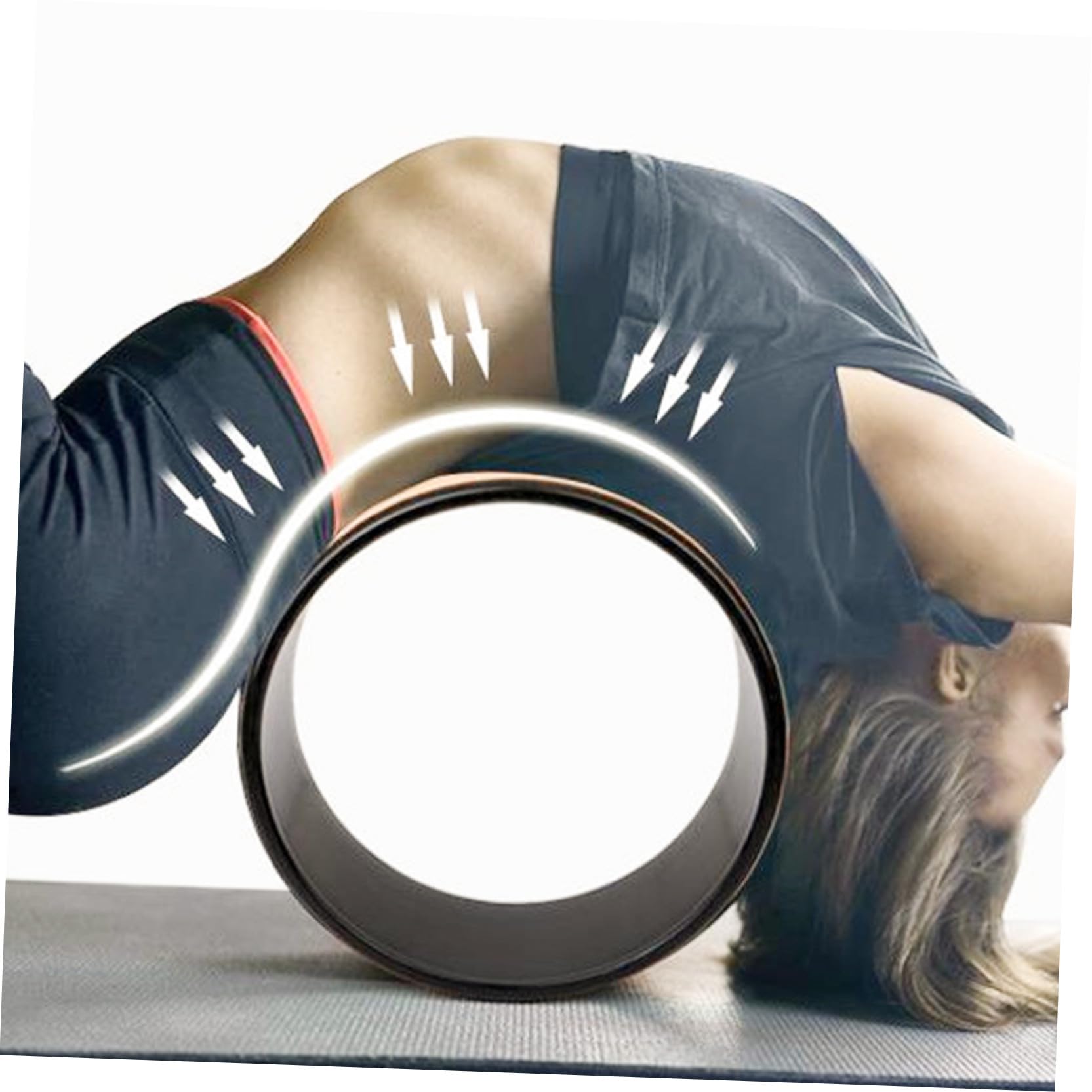 POPETPOP Ruota Yoga in Sughero Naturale Supporto Multifunzionale per Stretching Schiena e Correzione Allenamento Yoga Antiscivolo e Resistente per Esercizi Fitness e Backbend