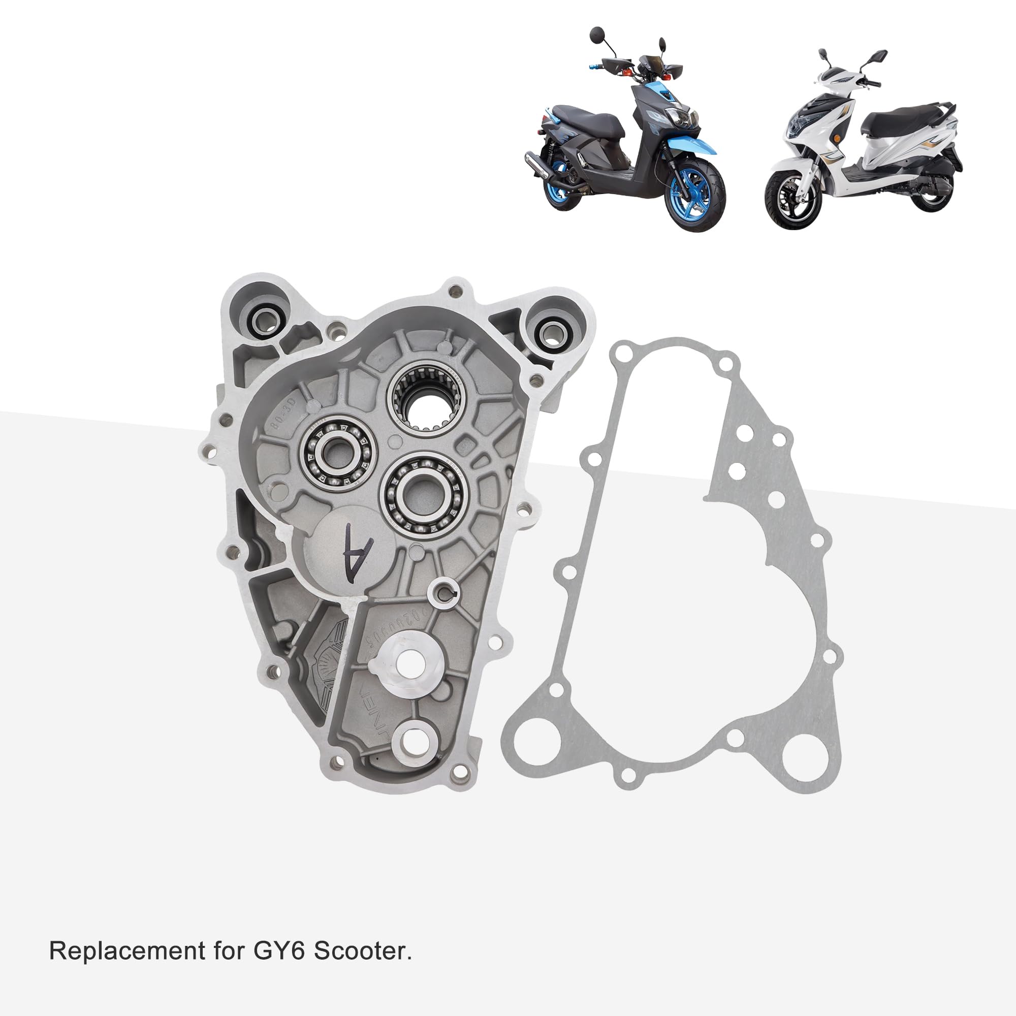 GOOFIT Tapa de Cárter Motocicleta con Junta Correspondiente Reemplazar Para GY6 Scooter